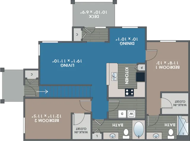 The Onyx Floor Plan at Abberly Waterstone Apartment Homes