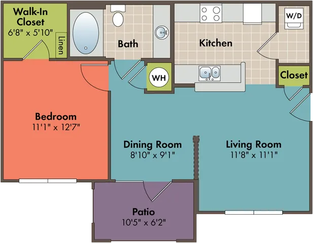 The Atria Floor Plan at Abberly Crossing Apartment Homes