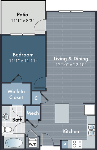The Maggie Floor Plan at Abberly Market Point Apartment Homes