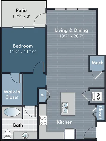 The Marvin Floor Plan at Abberly Market Point Apartment Homes