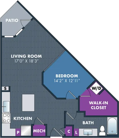 The Matisse Floor Plan at Abberly NoDa Vista Apartment Homes