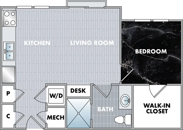 The Basalt Floor Plan at Abberly Onyx Apartment Homes