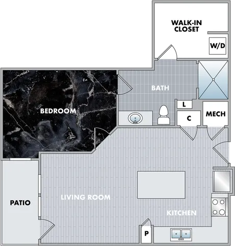 The Garnet Floor Plan at Abberly Onyx Apartment Homes