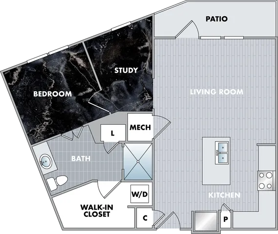 The Jasper Floor Plan at Abberly Onyx Apartment Homes