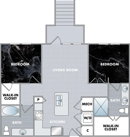 The Melanite Floor Plan at Abberly Onyx Apartment Homes