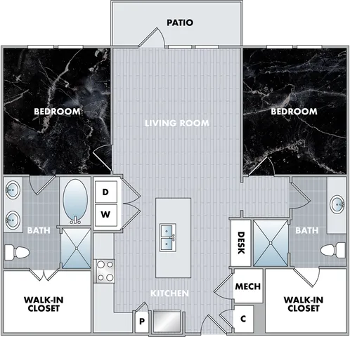The Morion Floor Plan at Abberly Onyx Apartment Homes