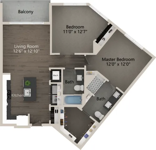 The Supernal Floor Plan Abberly Skye Apartment Homes