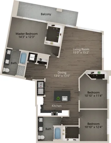 The Valhala Floor Plan Abberly Skye Apartment Homes
