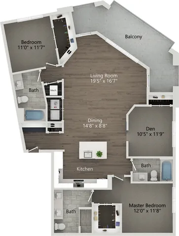 The Vesper Floor Plan Abberly Skye Apartment Homes