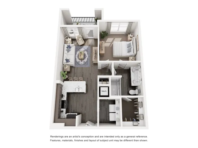 The Basal Floor Plan at Abberly Royal Creek Apartment Homes by HHHunt
