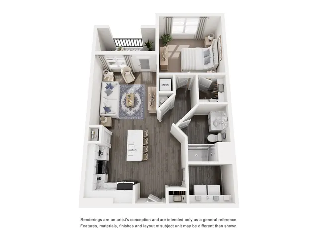 The Buckhorn Floor Plan at Abberly Royal Creek Apartment Homes by HHHunt