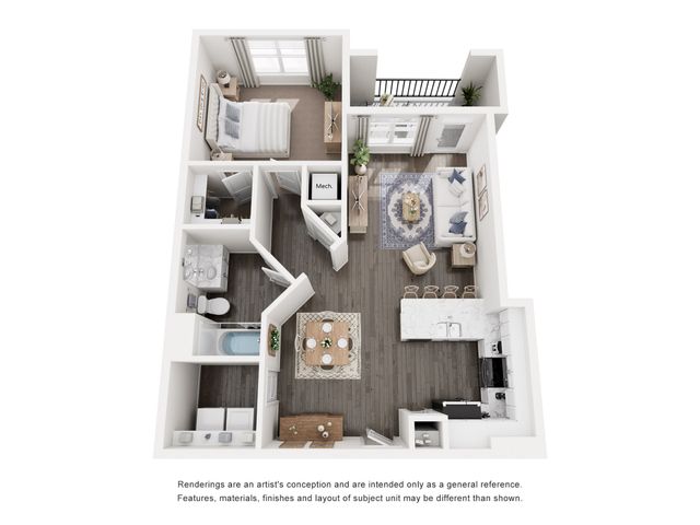 The Shaddox Floor Plan at Abberly Royal Creek Apartment Homes by HHHunt