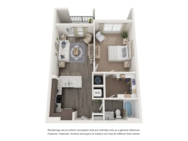 The Birch Floor Plan at Abberly Alston Apartment Homes by HHHunt