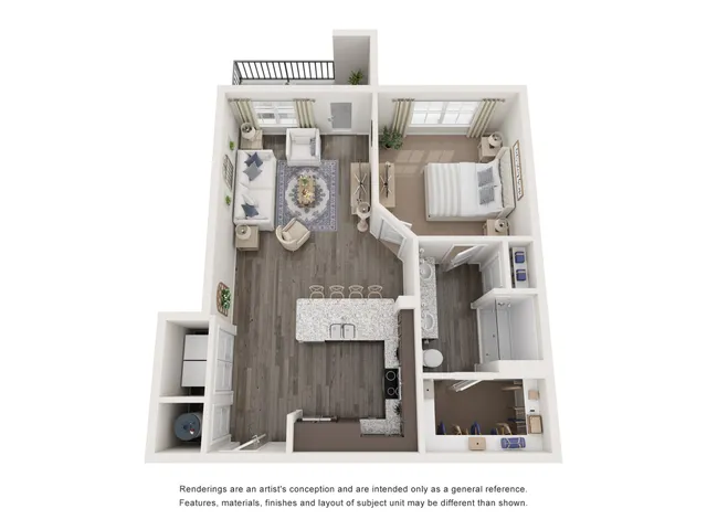 The Black Oak Floor Plan at Abberly Alston Apartment Homes by HHHunt