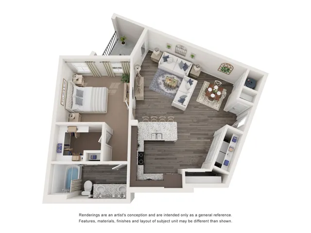 The Dogwood Floor Plan at Abberly Alston Apartment Homes by HHHunt