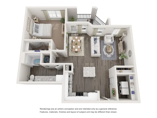 The Chestnut Floor Plan at Abberly Alston Apartment Homes by HHHunt