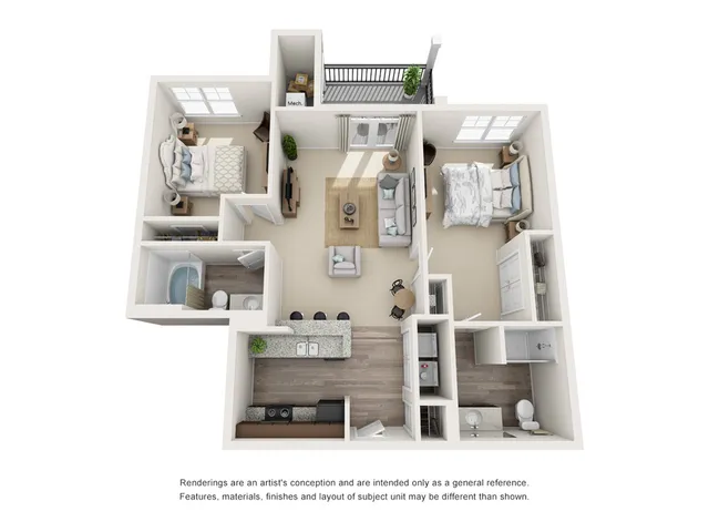 The Nashville Floor Plan at Abberly at Southpoint Apartment Homes by HHHunt