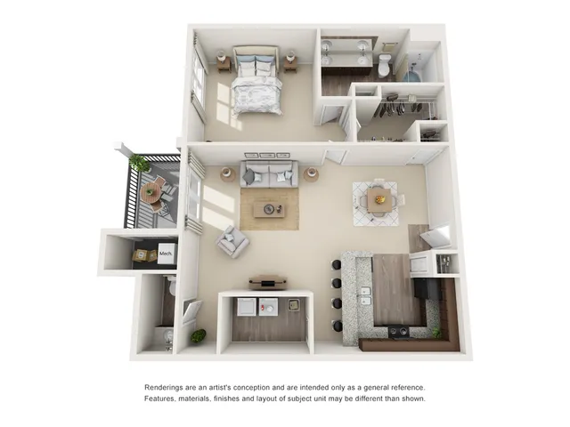 The Charleston Floor Plan at Abberly at Southpoint Apartment Homes by HHHunt