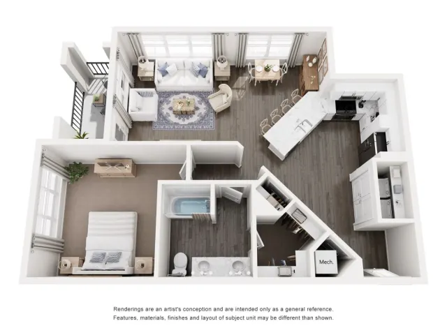 Abberly Royal Creek Apartment Homes Honeycutt Floor Plan