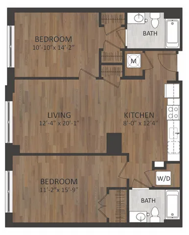 TheBloomatBraddock - Two-Bedroom Floorplan