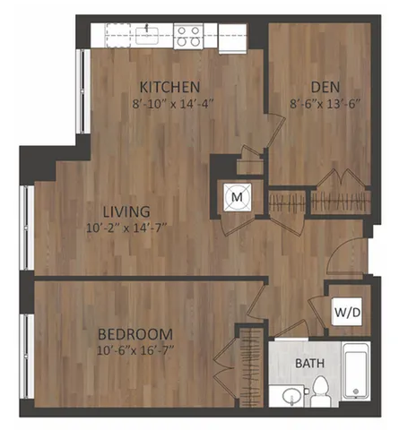 TheBloomatBraddock - One-Bedroom Floorplan
