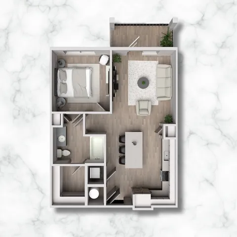 1A - 722 sqft
