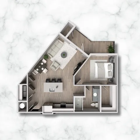 1AX - 757 sqft