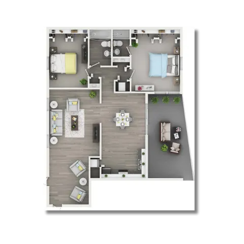 2B - 1,200 SQ.FT