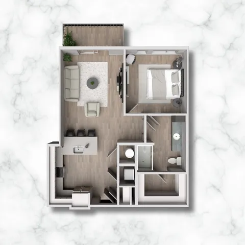 1B-HC - 759 SQ.FT