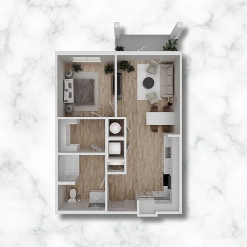 1A-HC - 722 SQ.FT