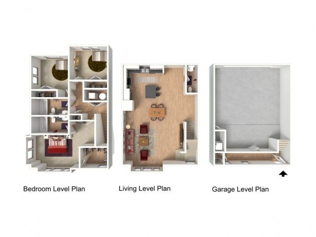 floorplan for 3 bedroom townhome