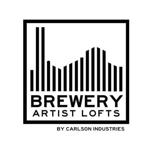 Brewery Artist Lofts logo in black and white by Carlson Industries.