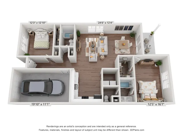 2 bedroom 2 bathroom villa