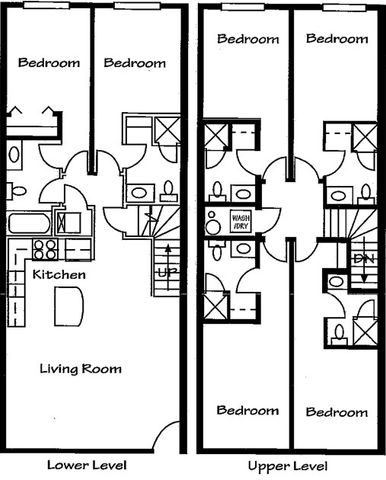 Black & white floor plan