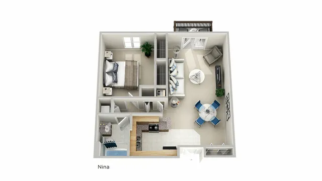 1x1 Floor Plan | Q at Maitland