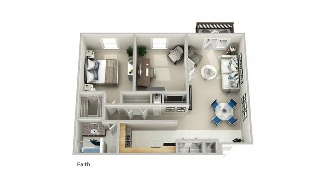 1x1 Floor Plan | Q at Maitland