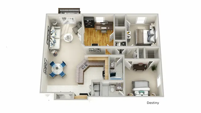 3x2 Floor Plan | Q at Maitland