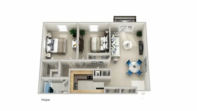 2x1 Floor Plan | Q at Maitland
