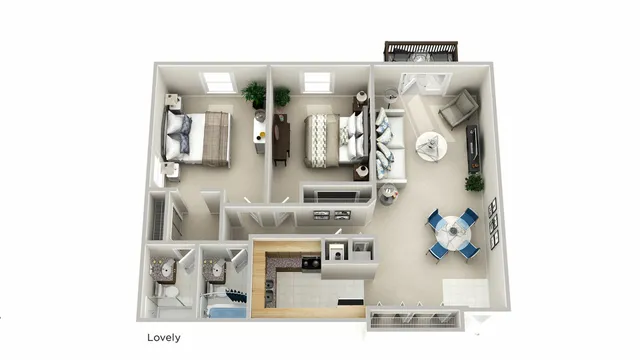 2x1 Floor Plan | Q at Maitland