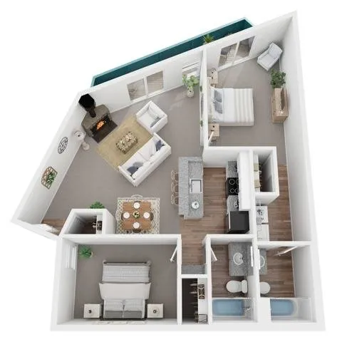 Two Bedroom Floorplan
