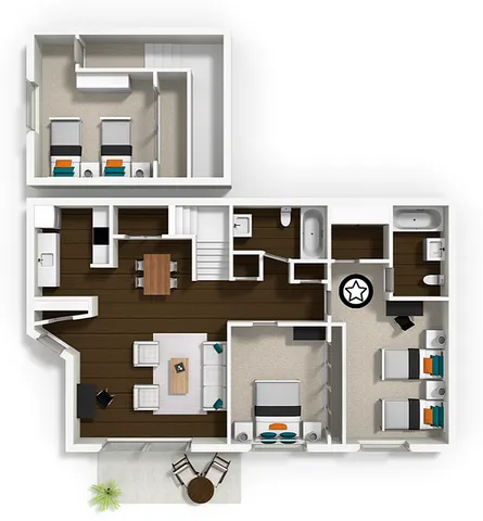 The Townhouse - XL Suite Floorplan