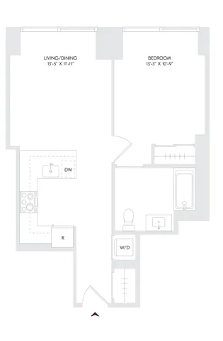 Elegant Avira Residence 2 floor plan with 1 bedroom, spacious living/dining area, modern kitchen, and convenient bathroom layout on floors 17 and 24.