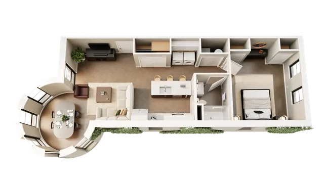 2nd Floor 1BD Indoor Turret