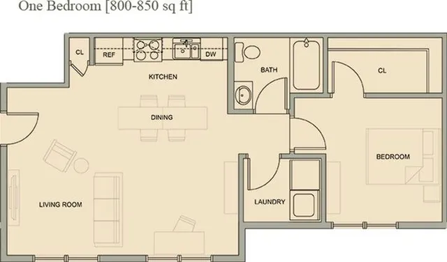 1 Bed 1 Bath