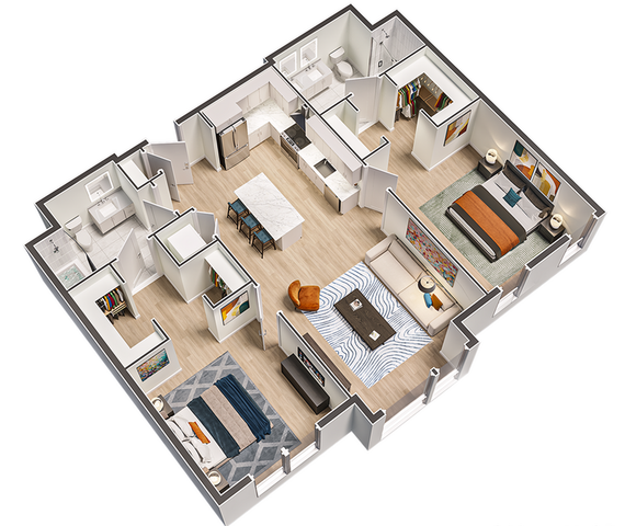 2 Bedroom, 2 Bath