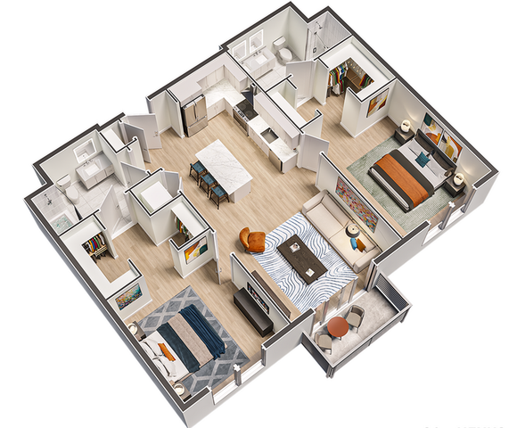 2 Bedroom, 2 Bath
