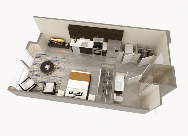 Studio, 1 Bath