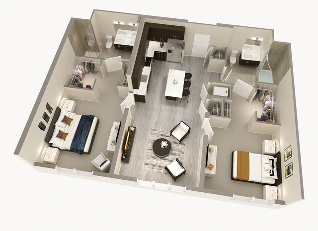 2 Bedroom, 2 Bath