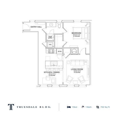 The Bright Floor Plan is a Studio+ residence designed for those who want the simplicity of studio living without sacrificing space. With 732 square feet, this thoughtfully crafted layout offers room to live, work, and relax comfortably. Enjoy modern amenities, access to a fitness center, and welcoming outdoor spaces, all while experiencing a contemporary lifestyle in the heart of Johnson.