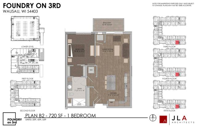 One Bedroom Floor Plan - B2
